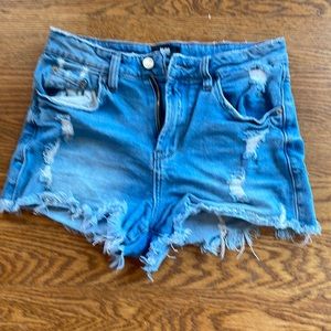 I&M cutoff jean shorts, size small, denim blue